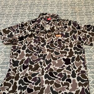 C-Boys Men's Camouflage Button Down Shirt
